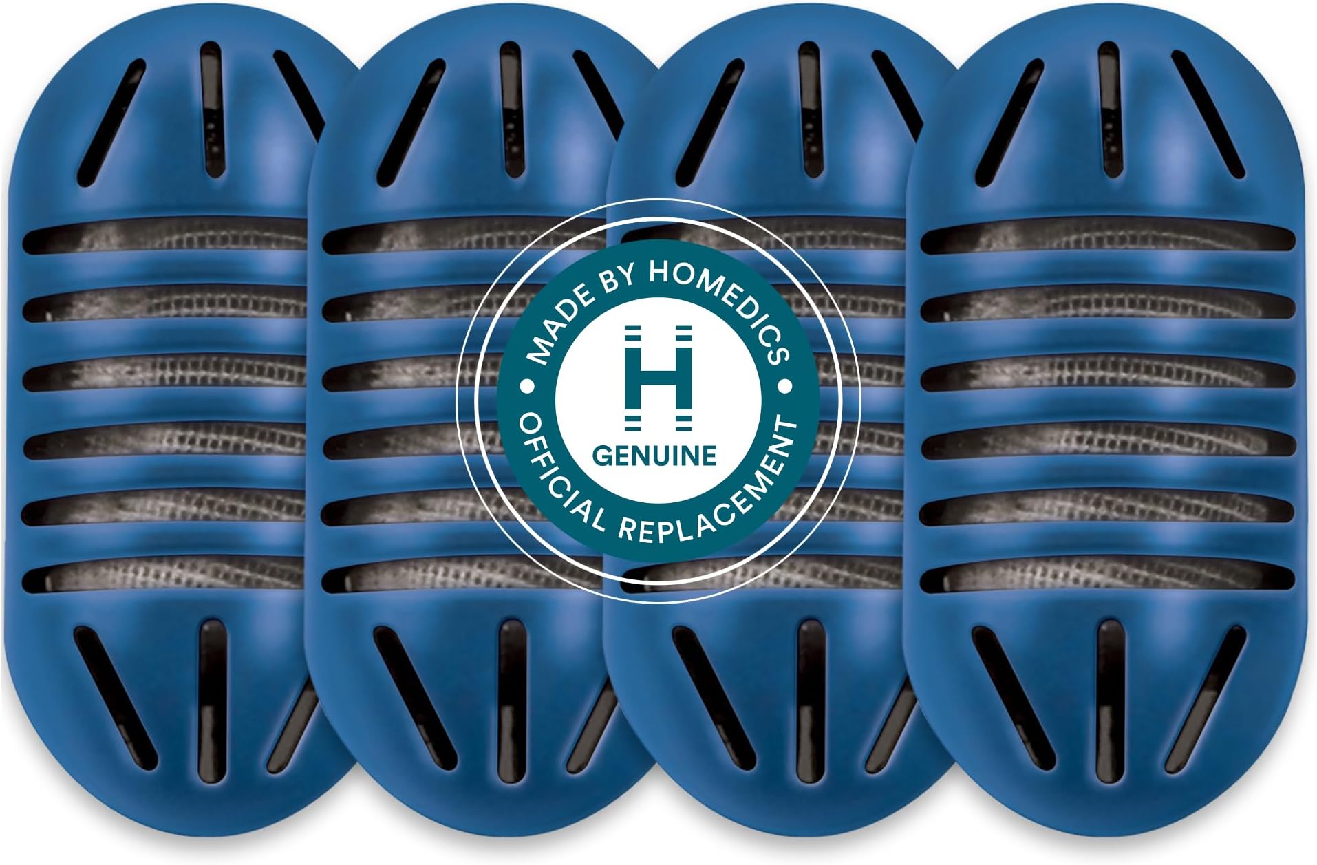 HoMedics Demineralization Cartridge for Ultrasonic Humidifiers – 4-Pack Humidifier Filter Replacements, Filters Mineral Deposits and Purifies Water in Air Humidifiers for Bedroom, Plants, Office Blue