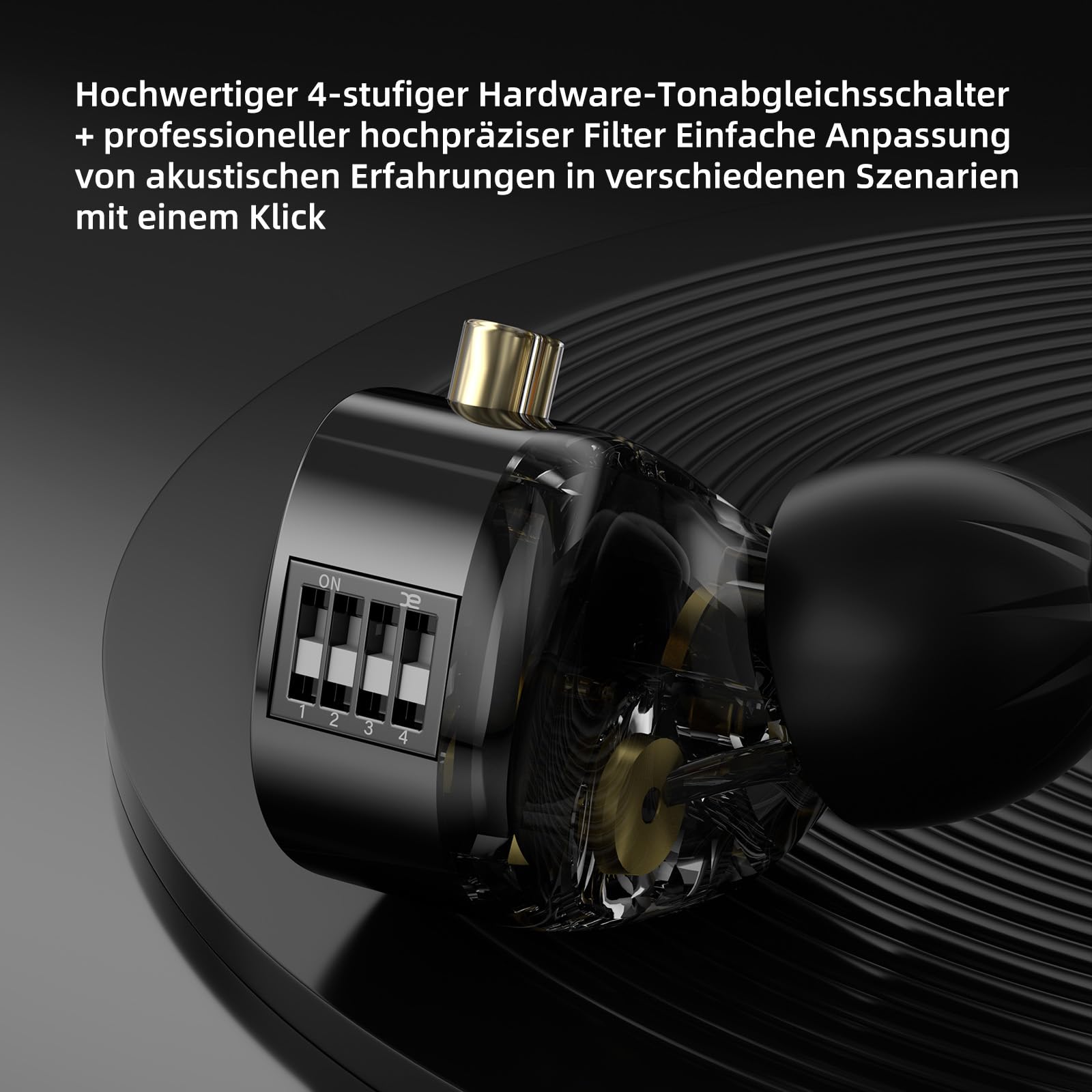 KZA COUSTICS KZ Duonic słuchawki douszne do gier, monitor douszny z potrójnym płaskim sterownikiem magnetycznym i super liniowym dynamicznym podwójnym sterownikiem, słuchawki IEM dla graczy