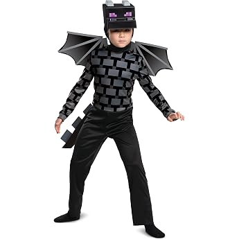 Minecraft Enderdrache Kinderkost m Classic offiziell lizenziert von Disguise bequeme Passform und detailreiches Design f r die Altersgruppen 4-6 7-9 und 10-12 Jahre