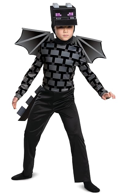 Minecraft Disfraz Enderdragon Oficial de Disguise, Disfraz Ender, Incluye Careta, Carnaval, Halloween