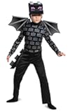 Disguise Minecraft Ender Dragon Costume for Kids, Video Game Inspired Character Outfit, Classic Child Size (10-12),Black