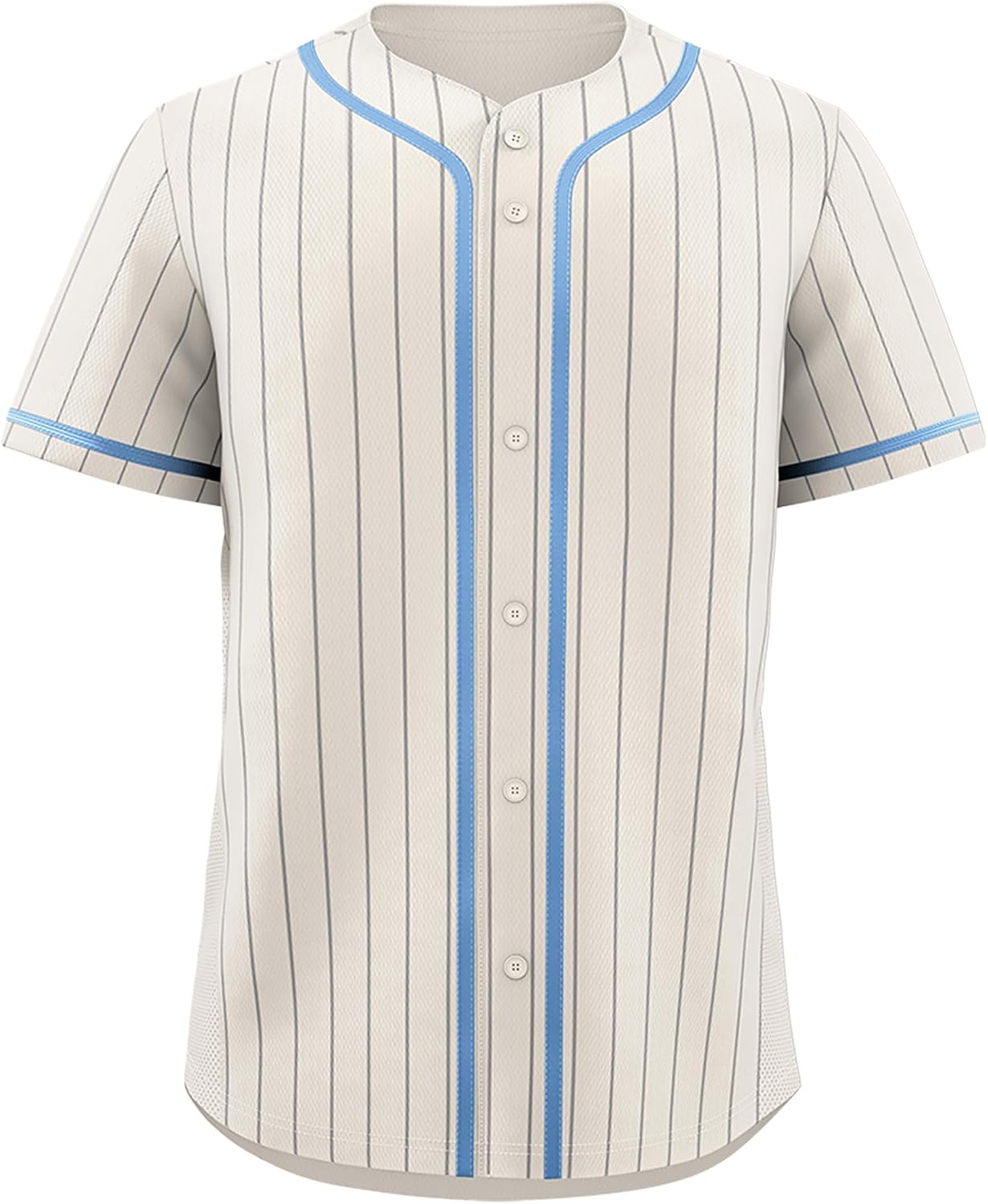 KXK Pinstripe Baseball Jersey for Men Women,Blank Button Down Baseball Shirt Team Sports Uniform