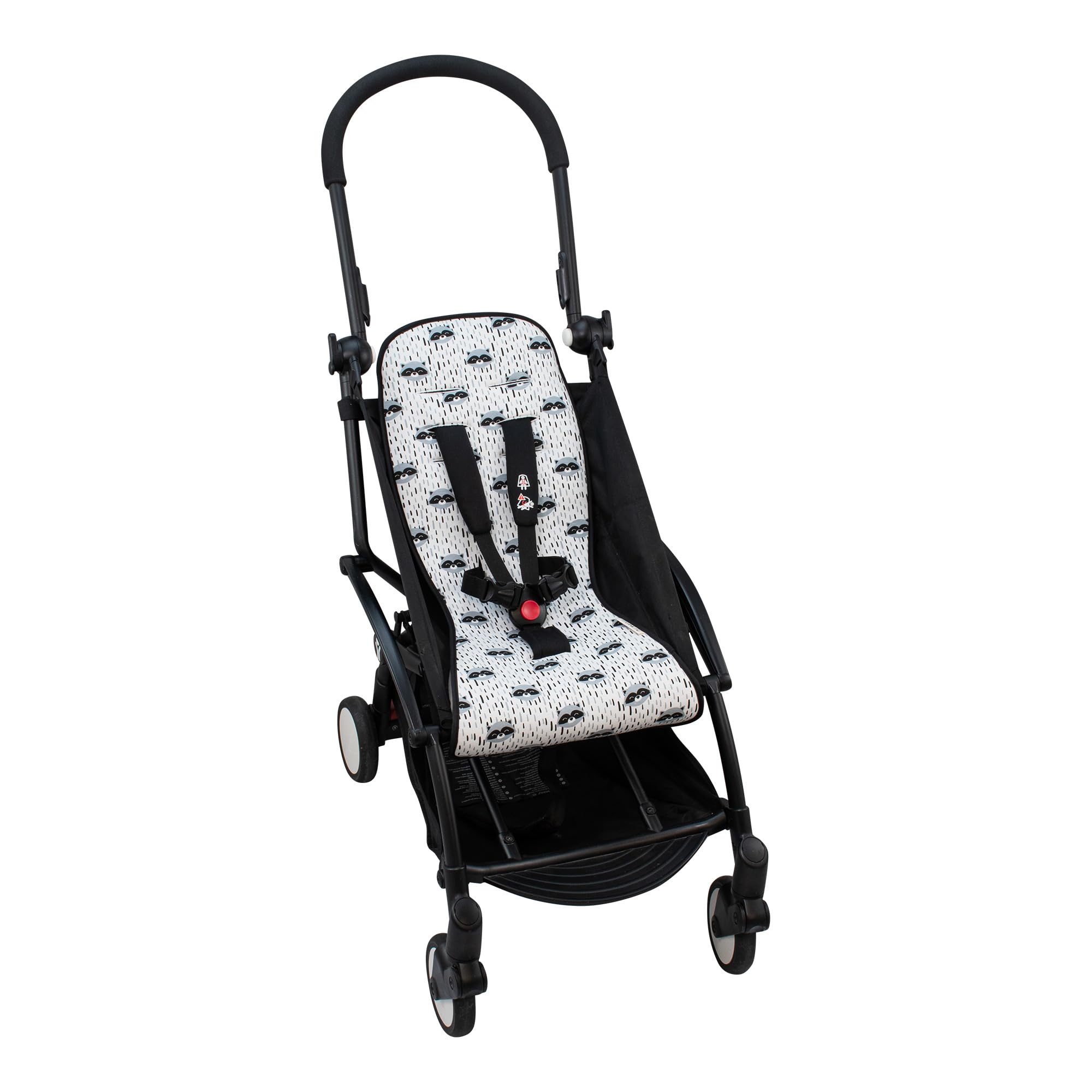 JYOKO KIDS Materassino imbottita per passeggino compatibile con YoYo Babyzen, 100% Cotone (Raccoon)