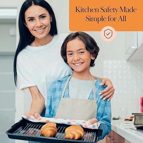 Miniatura 6 de Baking & Splatter Screen for Frying Pan Beckon Ware USA Brand 17.5 x 12 Inch, Black, Multi-Use Silicone Baking Rack for Oven, and Stove – Grease