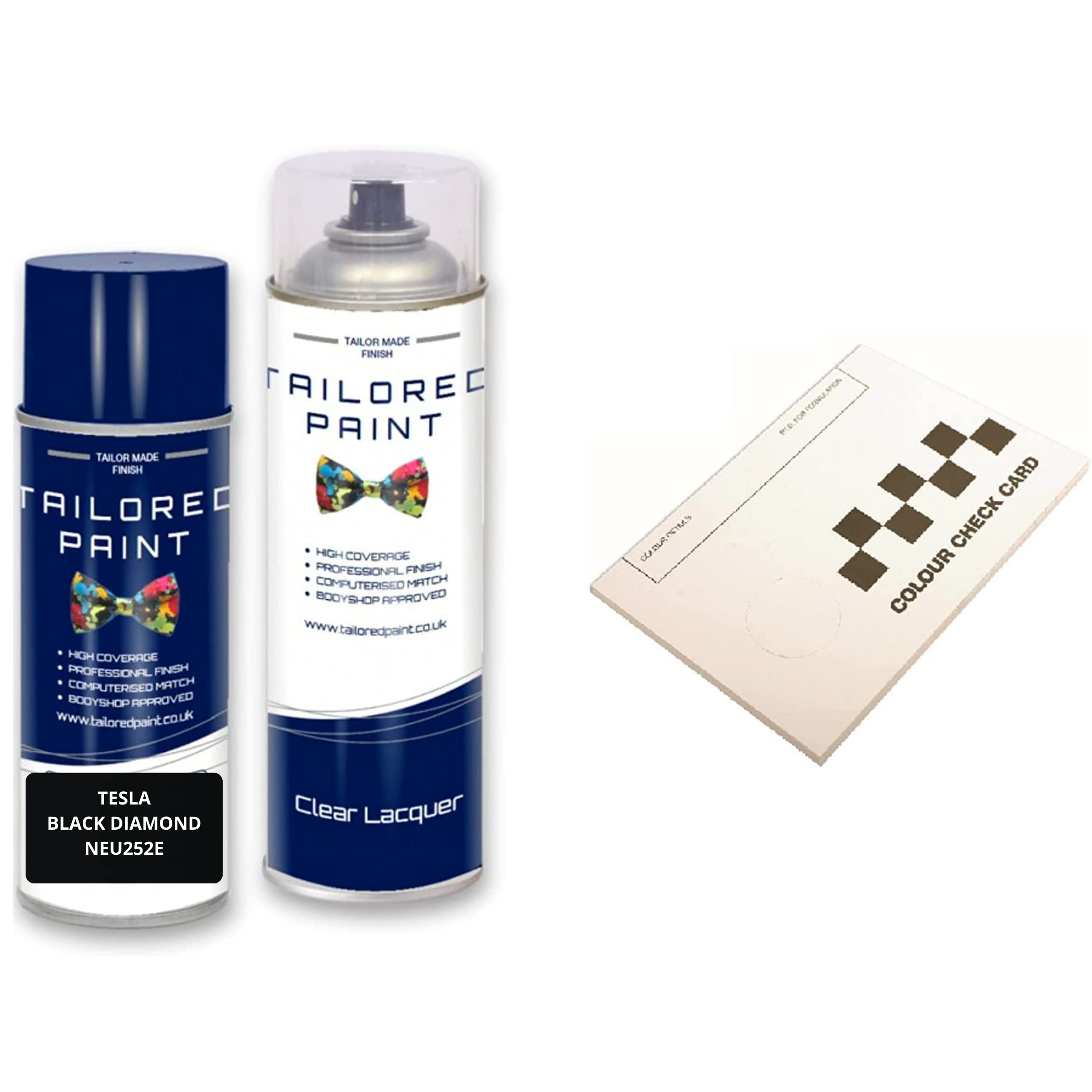 For Tesla Model Y Black Diamond Pearl NEU252E Aerosol Spray Paint Stone Chip Scratch Repair (Touch Up Paint + Lacquer)
