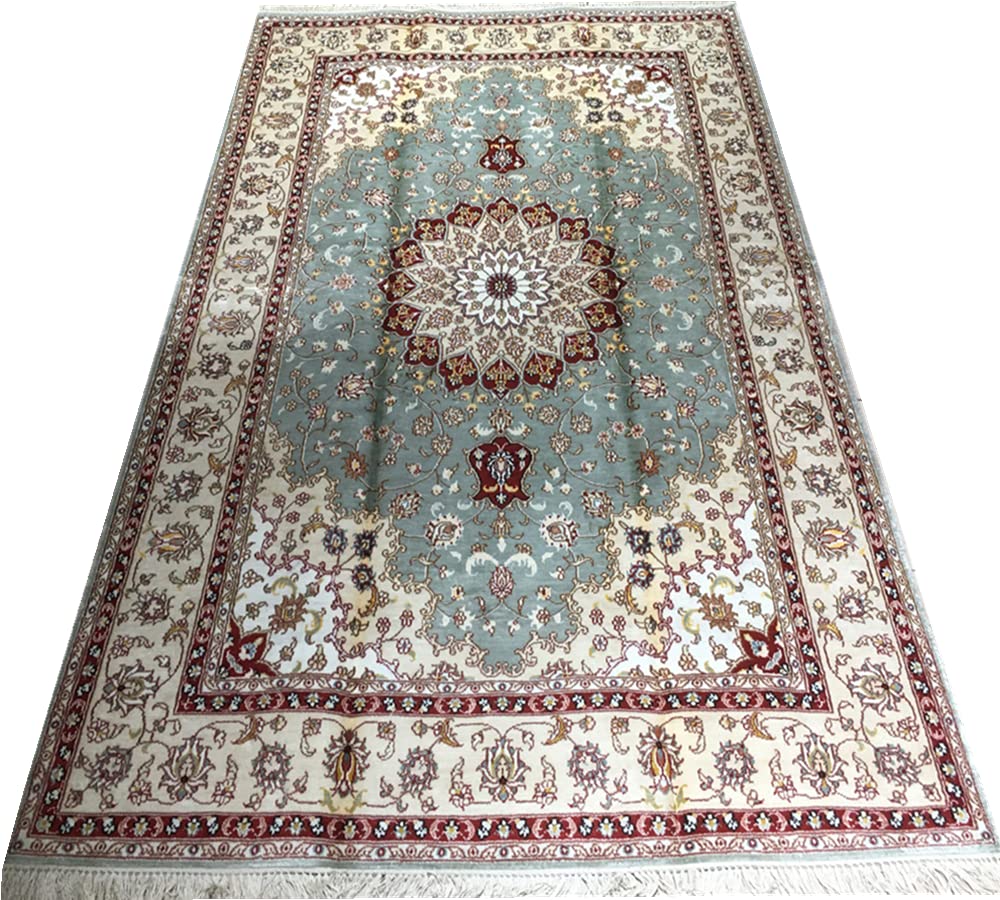 4ft x 6ft Handmade Silk Oriental Design Carpet
