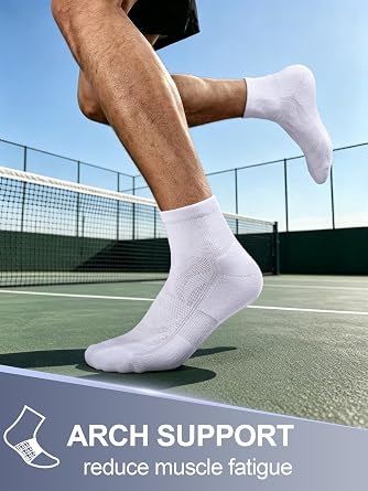 Quarter Ankle Socks for Men and Women, 8 Pairs Cushioned Cotton Socks for Sports Running