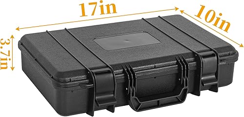Miniatura 52 de Estuche de transporte duro impermeable, caja de almacenamiento a prueba de golpes con espuma personalizable, caja de herramientas protectora