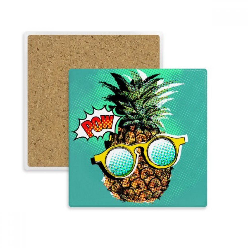 Porte-tasse absorbant style américain pineapple pour vos pauses café