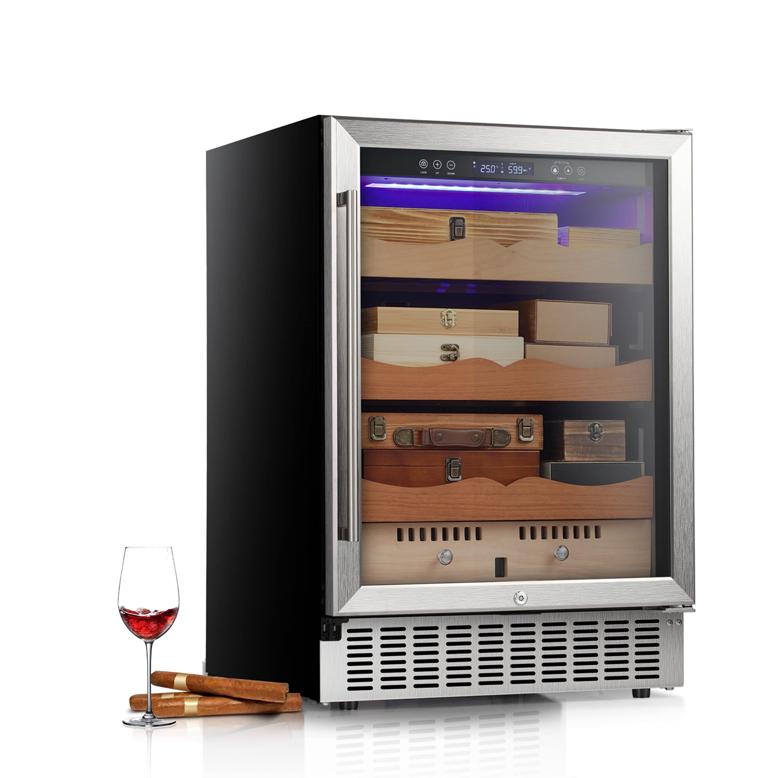 Buy ZAFROCooler Humidor 24 Inch Counts Capacity Electric Stainless