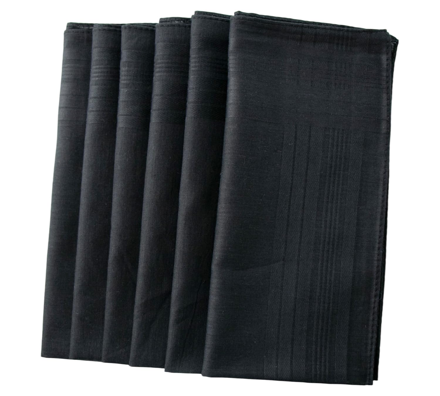 MZLIU Men's Handkerchiefs 100% Soft Cotton Black Hankies