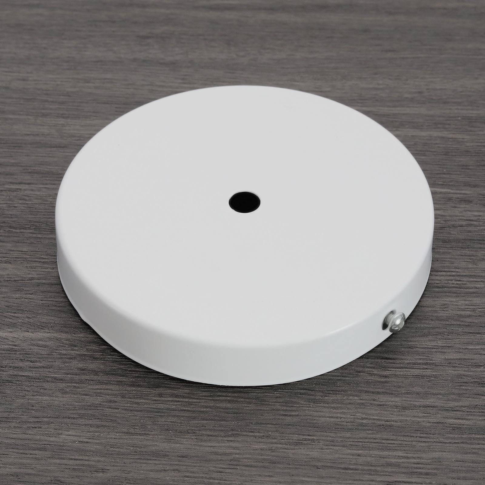 Weiße Decken Abdeckplatten 117 x 20 x 0,4 mm mit Montagehalterungen für Lampenfassungen aus Eisen