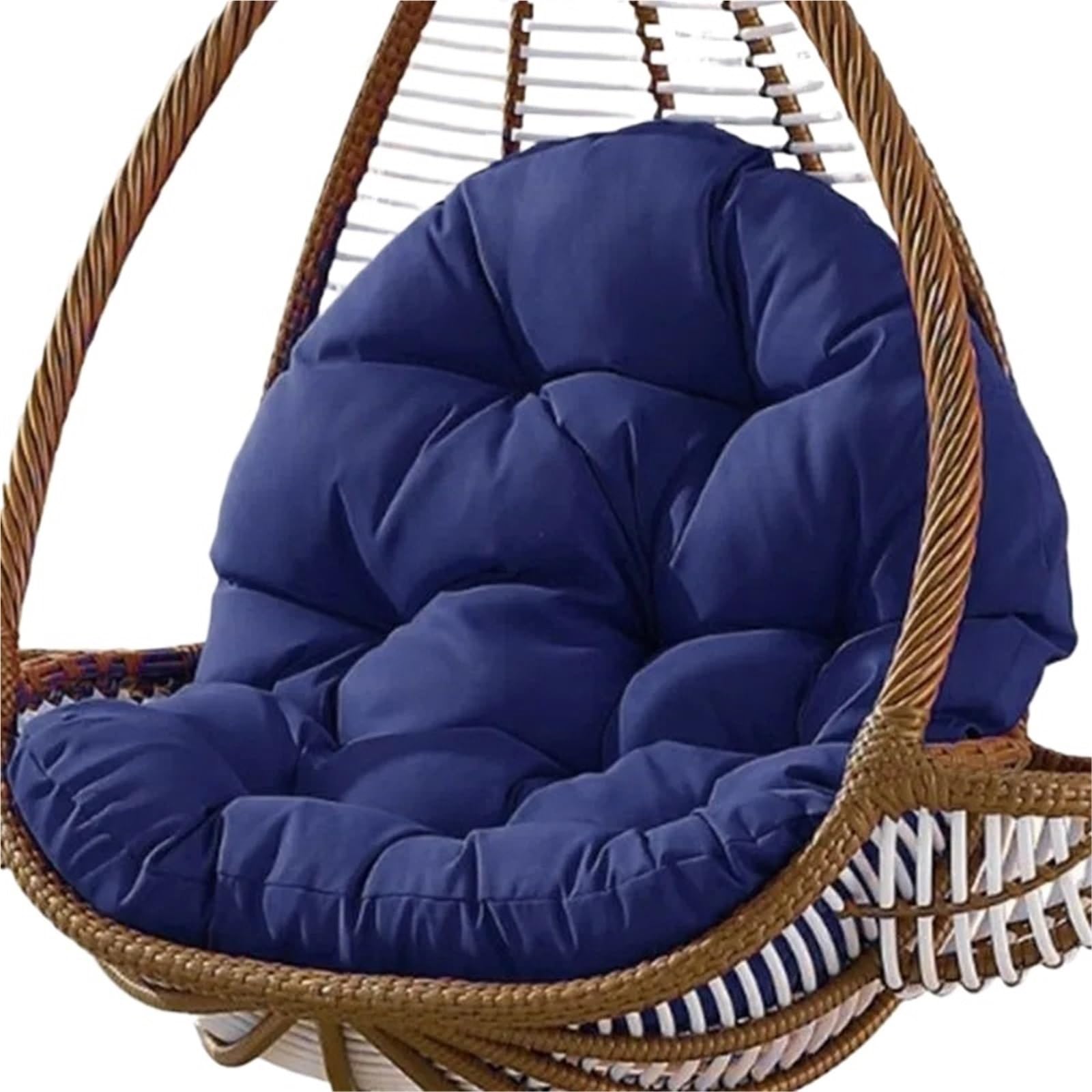 XUCZHAI Egg Chair Cushion Outdoor Hanging Hammock Swing Chairs Cushions Pads U-Shaped Thickened For(Blue)