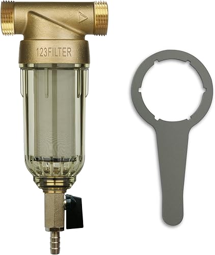 Miniatura 5 de iSpring WGB21B Sistema de filtración de agua de 2 etapas para toda la casa y WSP50 WSP-50 WSP-50 - Filtro de agua reutilizable para toda la casa de