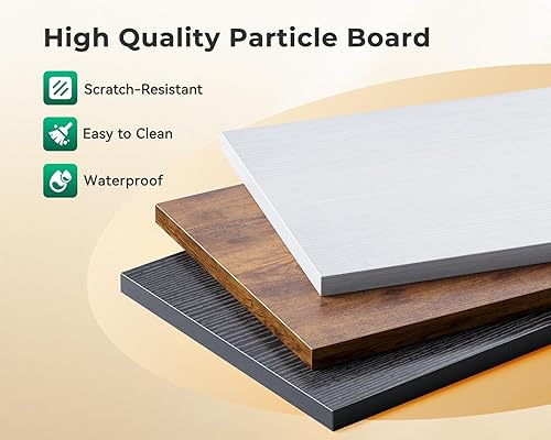 Miniatura 8 de ODK Escritorio para computadora con 5 cajones, escritorio de oficina de 53 pulgadas para estudio de niños, escritorio de tocador blanco para