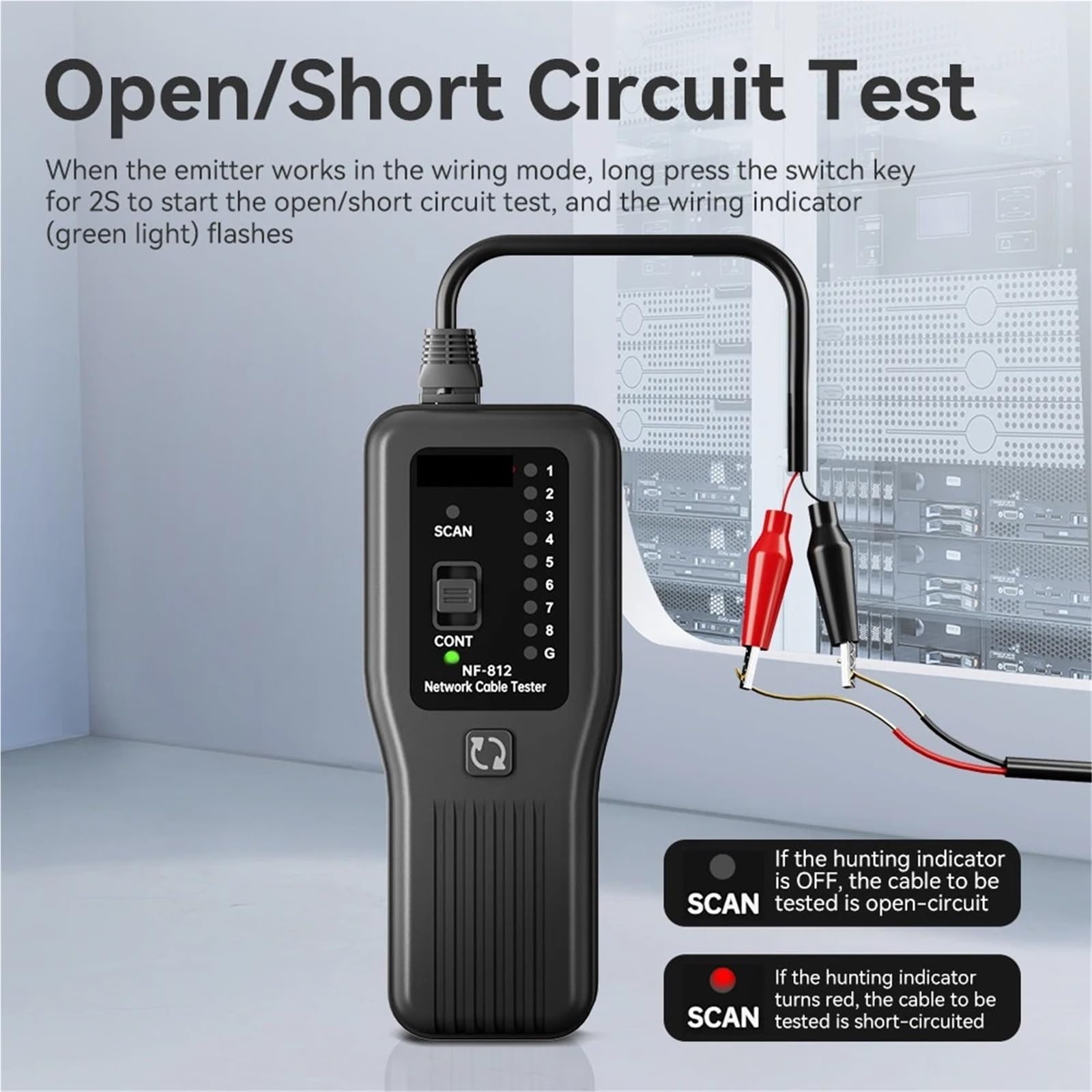 Tester per cavi di rete, Tester Per Cavi Di Rete, RJ45 RJ11, Rilevatore, Continuità 100 V, Strumenti