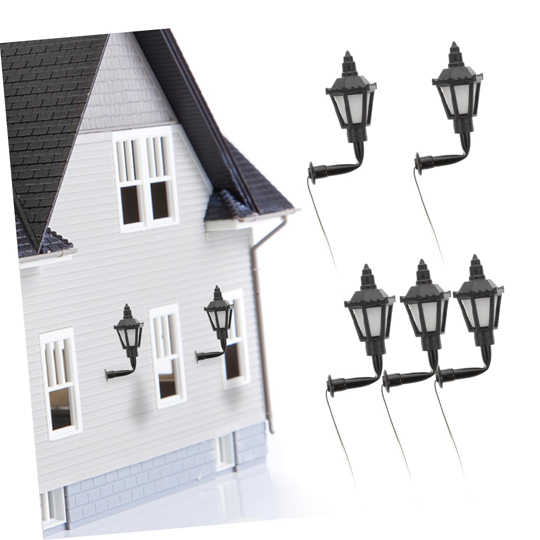 MODELLISMO MICRO LED 4x Lampade da Parete LED Vintage Modellismo