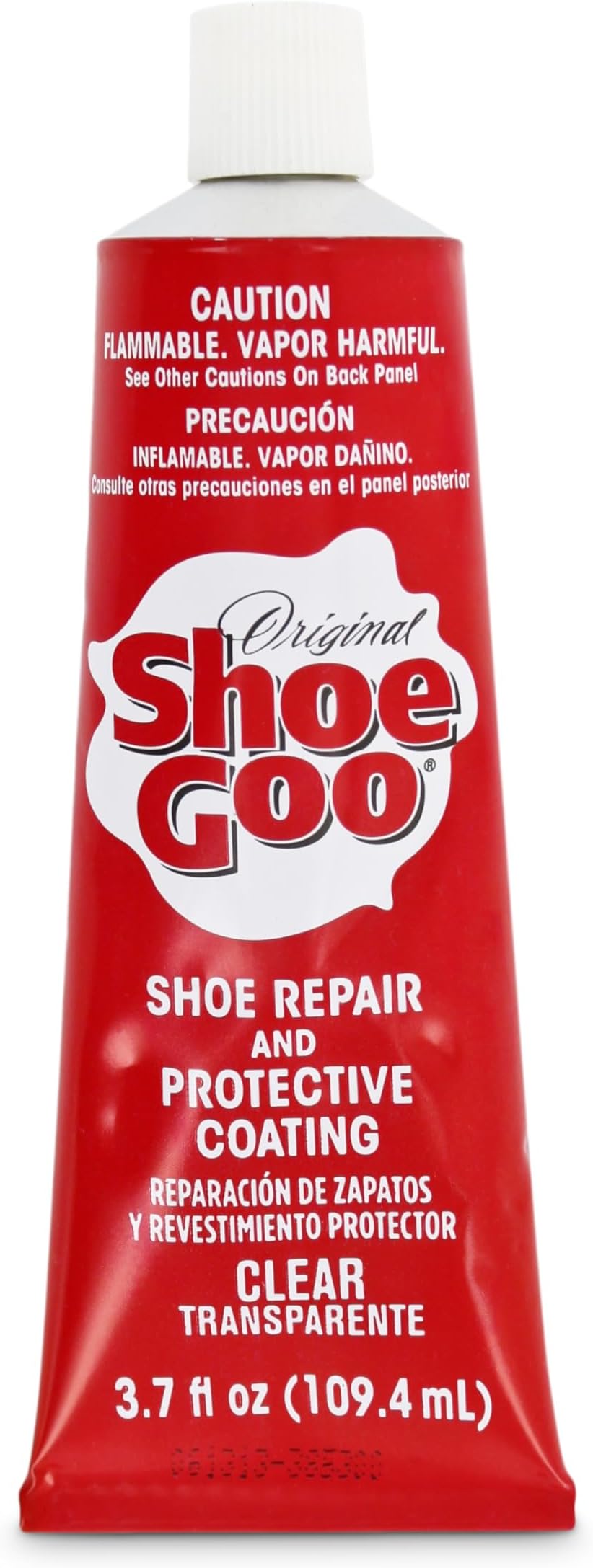 SOF SOLE Original Shoe Goo - 3.7 fl oz Tube - Clear Shoe Glue - Repairs Soles, Heels, Patches Small Holes - Bonds on Contact, Dries Within 24 Hrs, Waterproof - Works on Leather, Rubber, Vinyl, Canvas