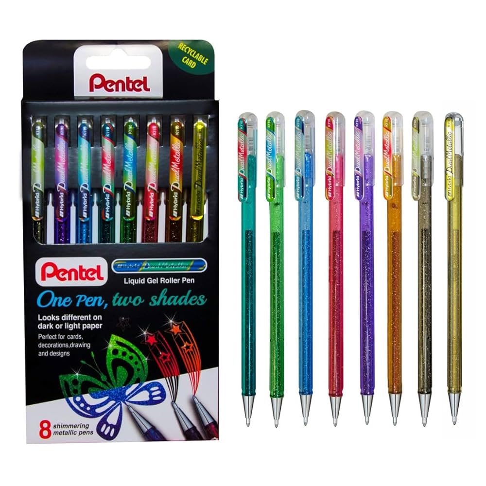Amazon | Pentel ハイブリッドデュアルメタリックファンタジー