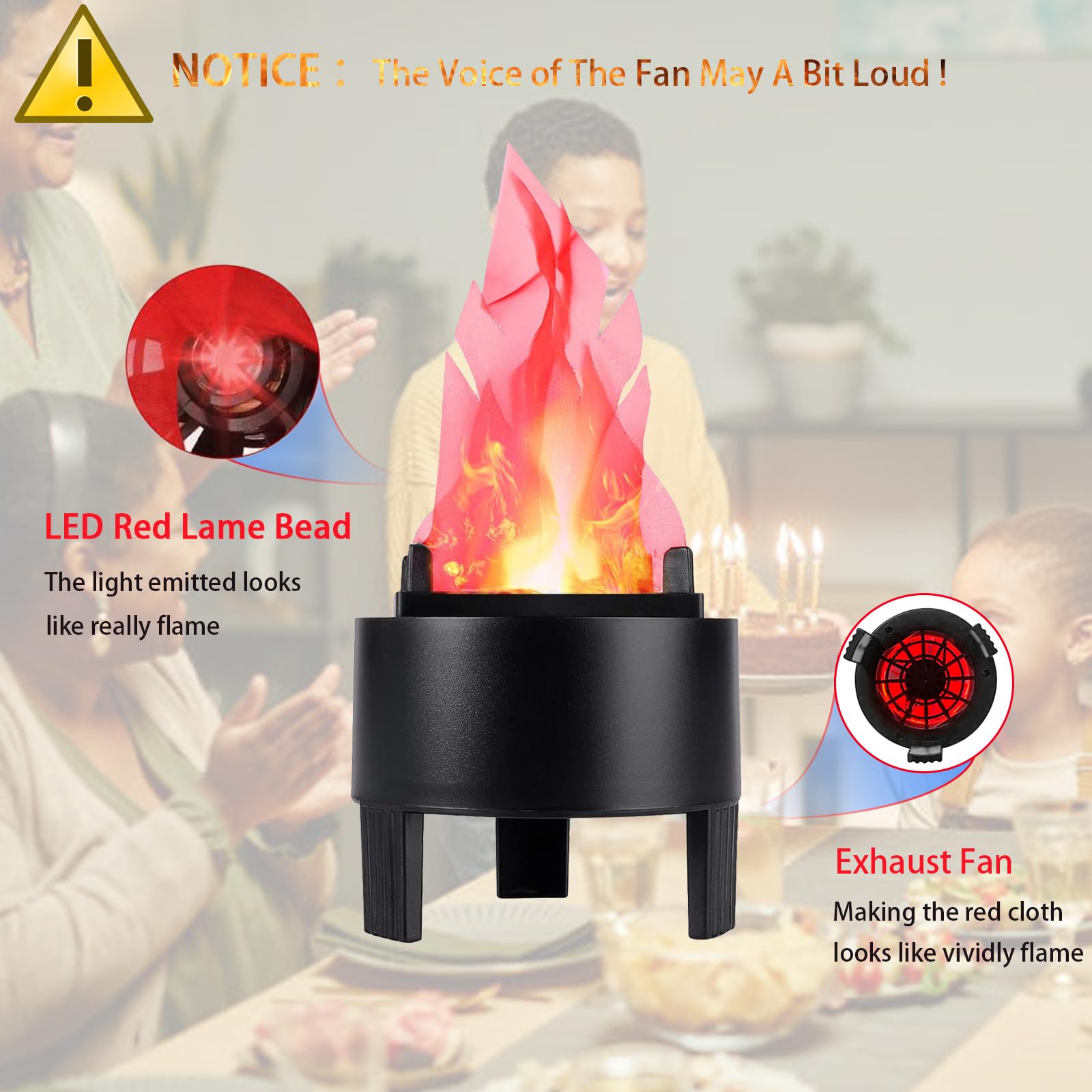 Amazon.com: 3D LED Fake Fire Flame - Artificial Flickering 110V