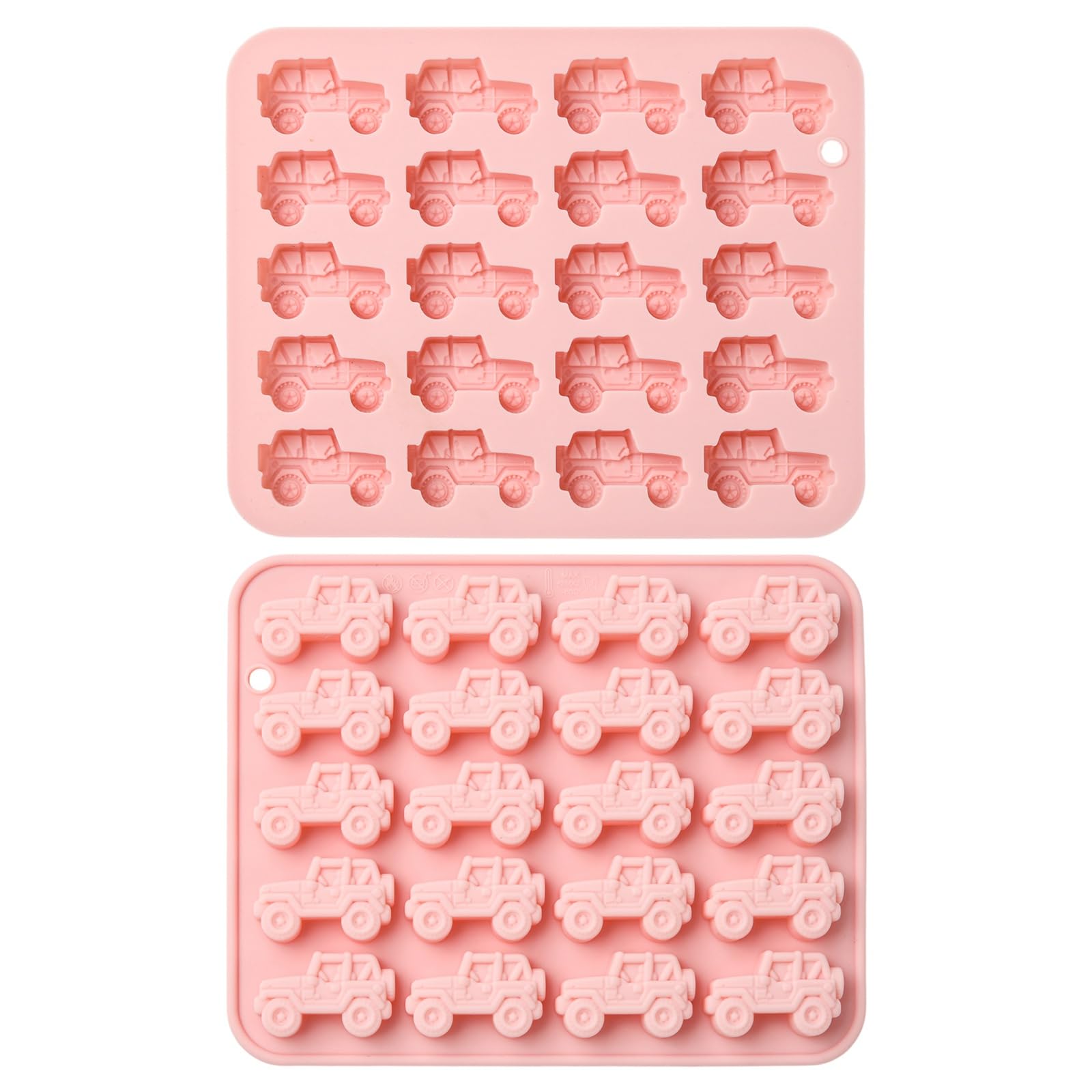 UR URLIFEHALL 2 Pcs Off Road Vehicle Styling Silicone Moulds Car Shaped Chocolate Moulds for Fondant Candy Jelly Ice Cube Cake Decoration