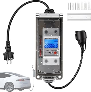 Mobiler Stromzähler 230V 60A, Digitales kWh Messgerät, IP65