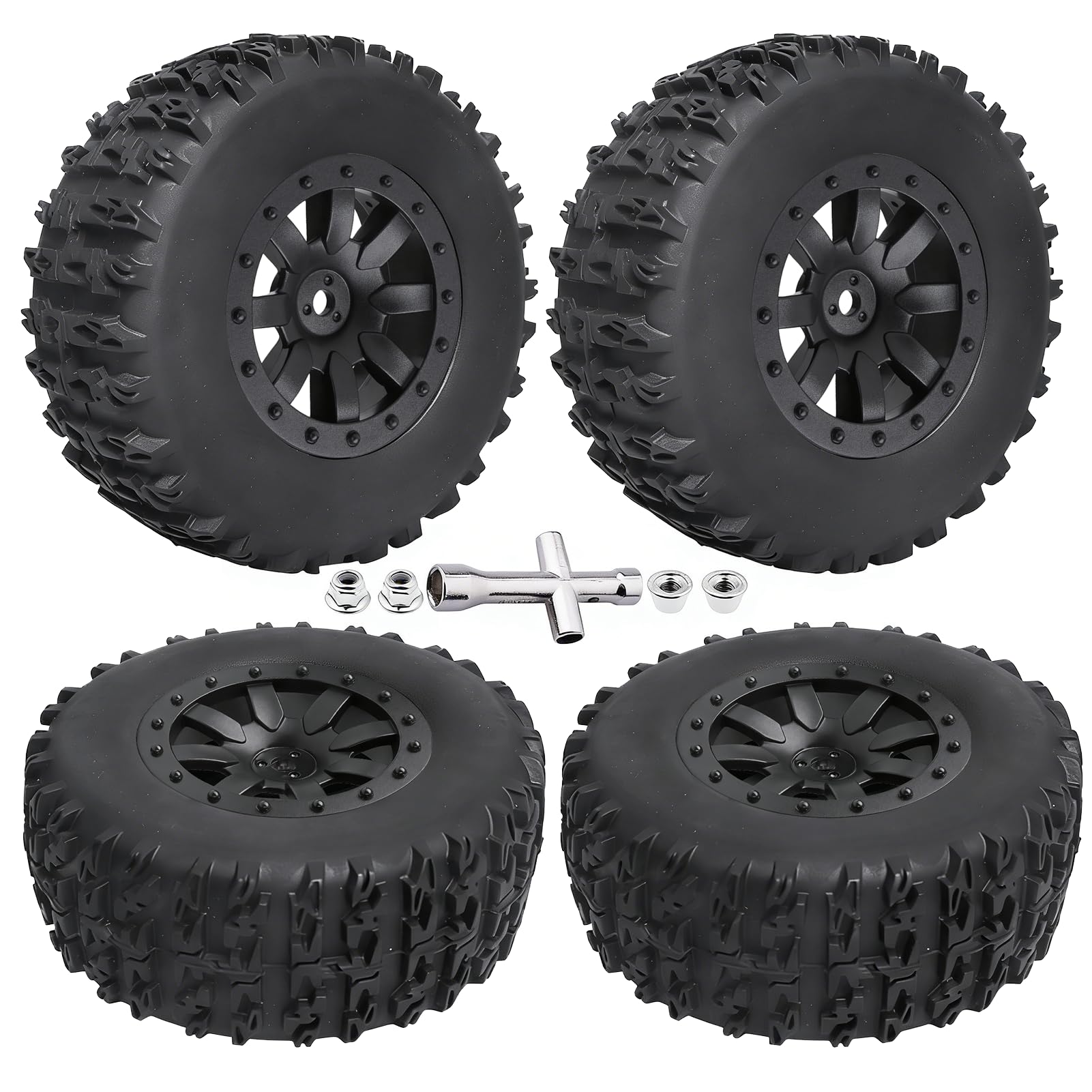 Photo 1 of FriHobby 1/10 RC Short Course Truck Tires and Wheels Set (4)