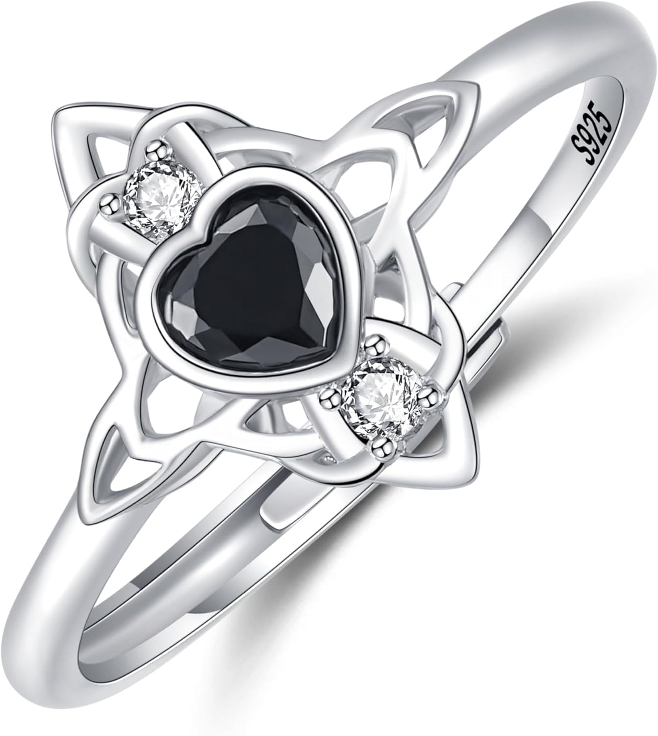 ZOEXUE Mother Daughter Rings Best Friend Knot Rings 925 Sterling Silver Knot Ring Elegant CZ Statement Square Ring Bands for Women Ladiess Mother's Day Gifts Jewelry Size 5-10