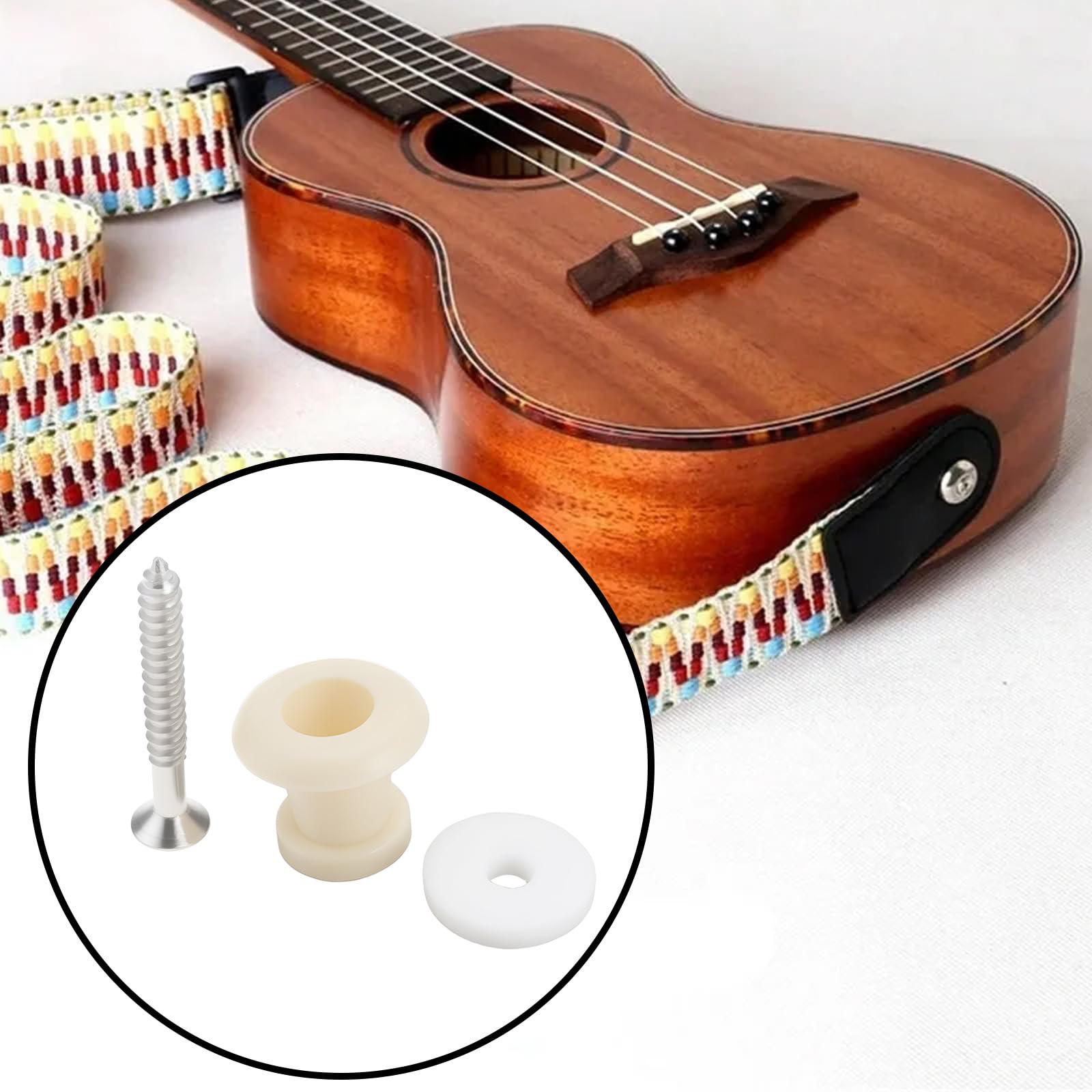 The Lord of the Tools 2pcs Mushroom Head Guitar Strap Lock Buttons for Electric Acoustic Guitar and Bass - Image 3