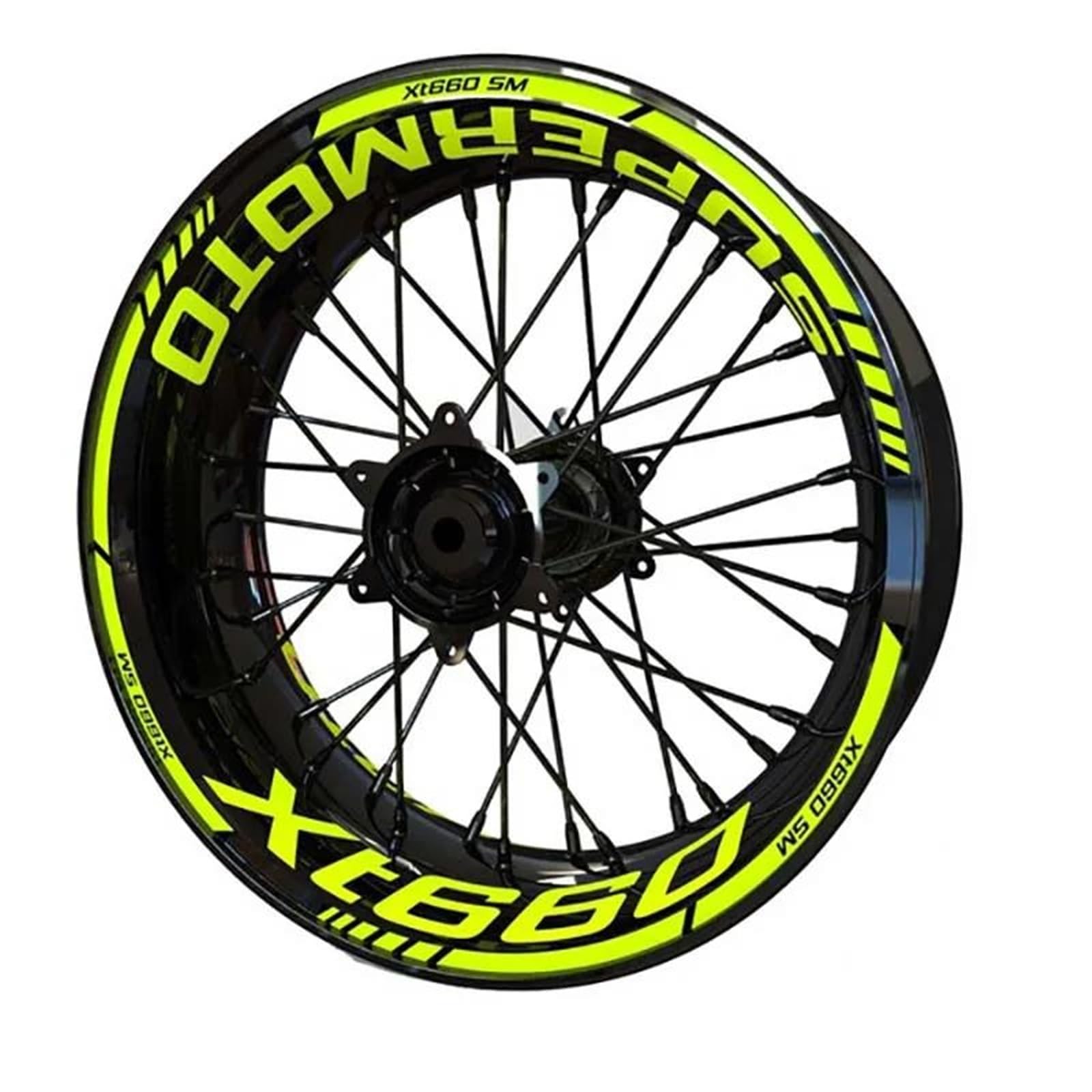 Motorcycle Accessories Wheel Stickers Reflective Rim Motorbike Waterproof Decals for Yamaha Xt660 Xt 660(Style 4)