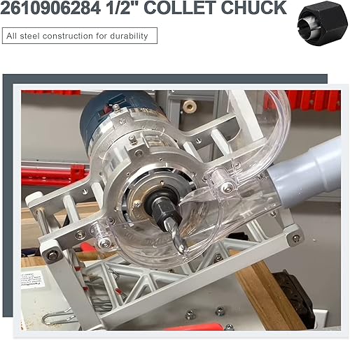 Miniatura 4 de Thaekuns 2 piezas 2610906284 12" Router Collet para Bosch 1613,1617, 1618,1619 Series Routers