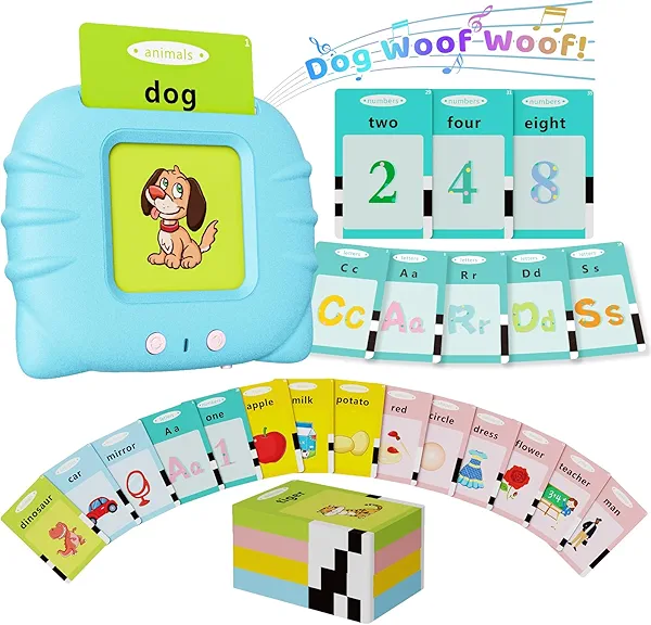 Aullsaty Toddler Toys Talking Flash Cards for 1 2 3 4 5 6 Year Old Boys and Girls, Autism Sensory Toys for Autistic Children, Learning Educational Montessori Speech Therapy 248 Sight Words Kids Gifts