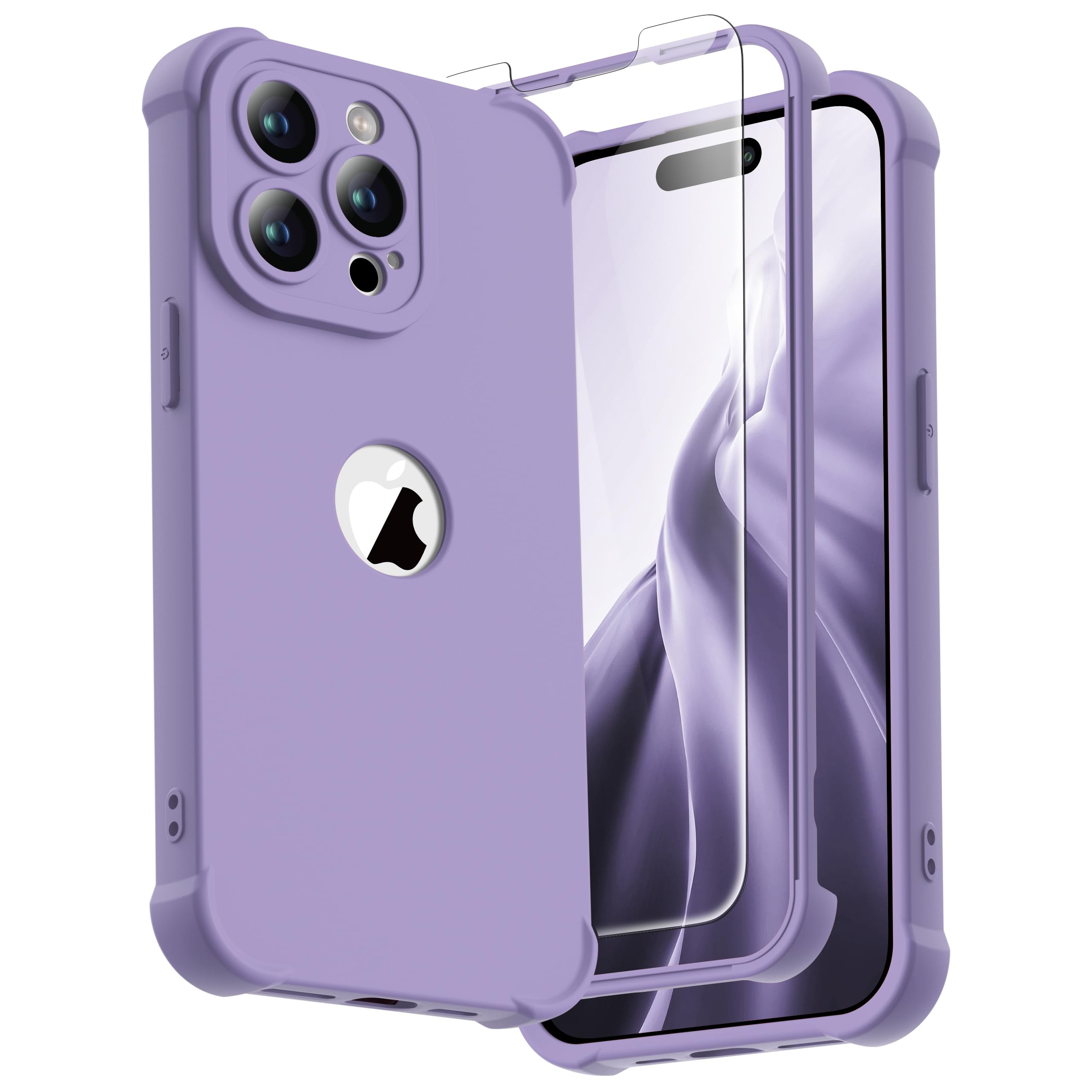 ORETECH for iPhone 15 Pro Max Case, with [2 x Screen Protectors] [15 Ft Military Grade Drop Test] [Full Camera Protection] 360° Full Body Shockproof