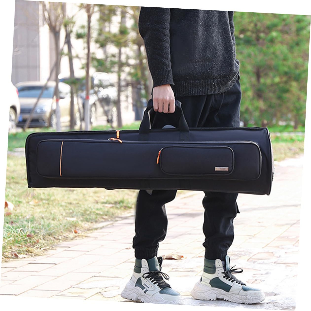 Paquet de Rangement pour Trombone Noir Oxford, Portable à Main ou Dos