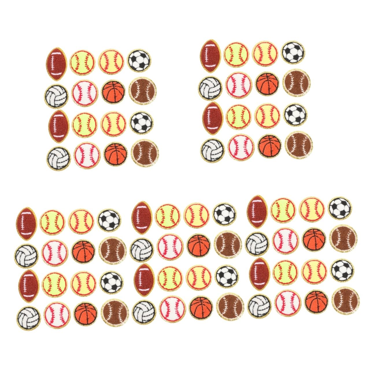 80stücke Teiliges Von Sportball-patches Zum Aufbügeln Dekorative Stoffaufnäher Für Kleidung Taschen Und Hüte Vielseitig Einsetzbar Für Jeans Jacken Und Handarbeiten