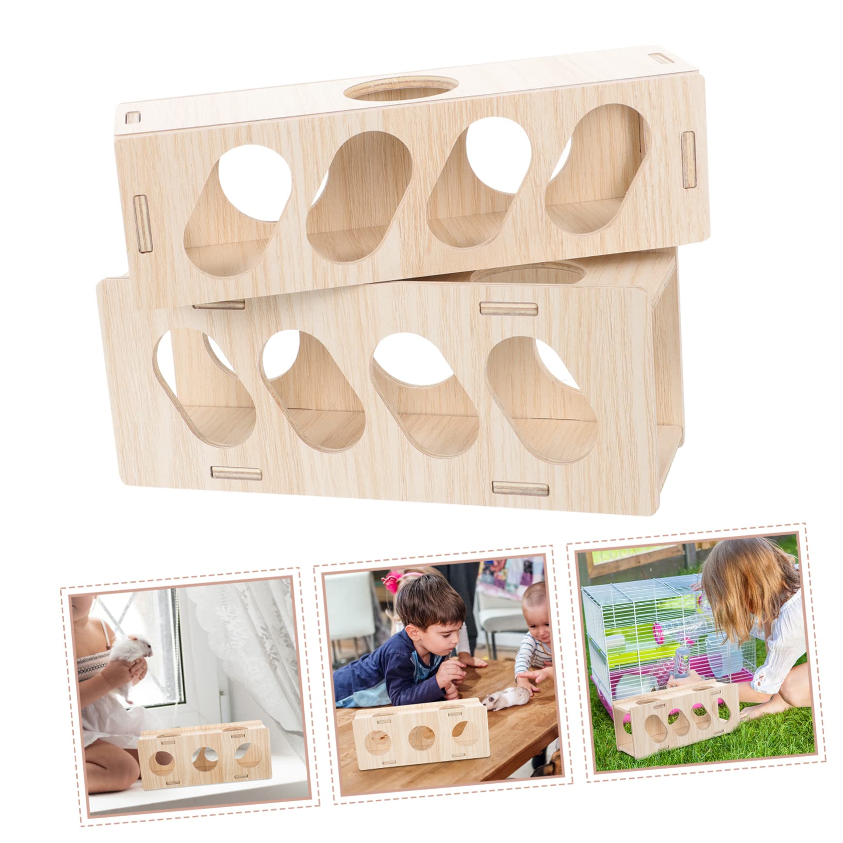 BCOATH 2Pcs Hamster Hideout Tunnels Chew for Rats Dwarf Hamsters Durable Easy to Pet Tunnels for Exercise Play Guinea Pig Accessories for Fun