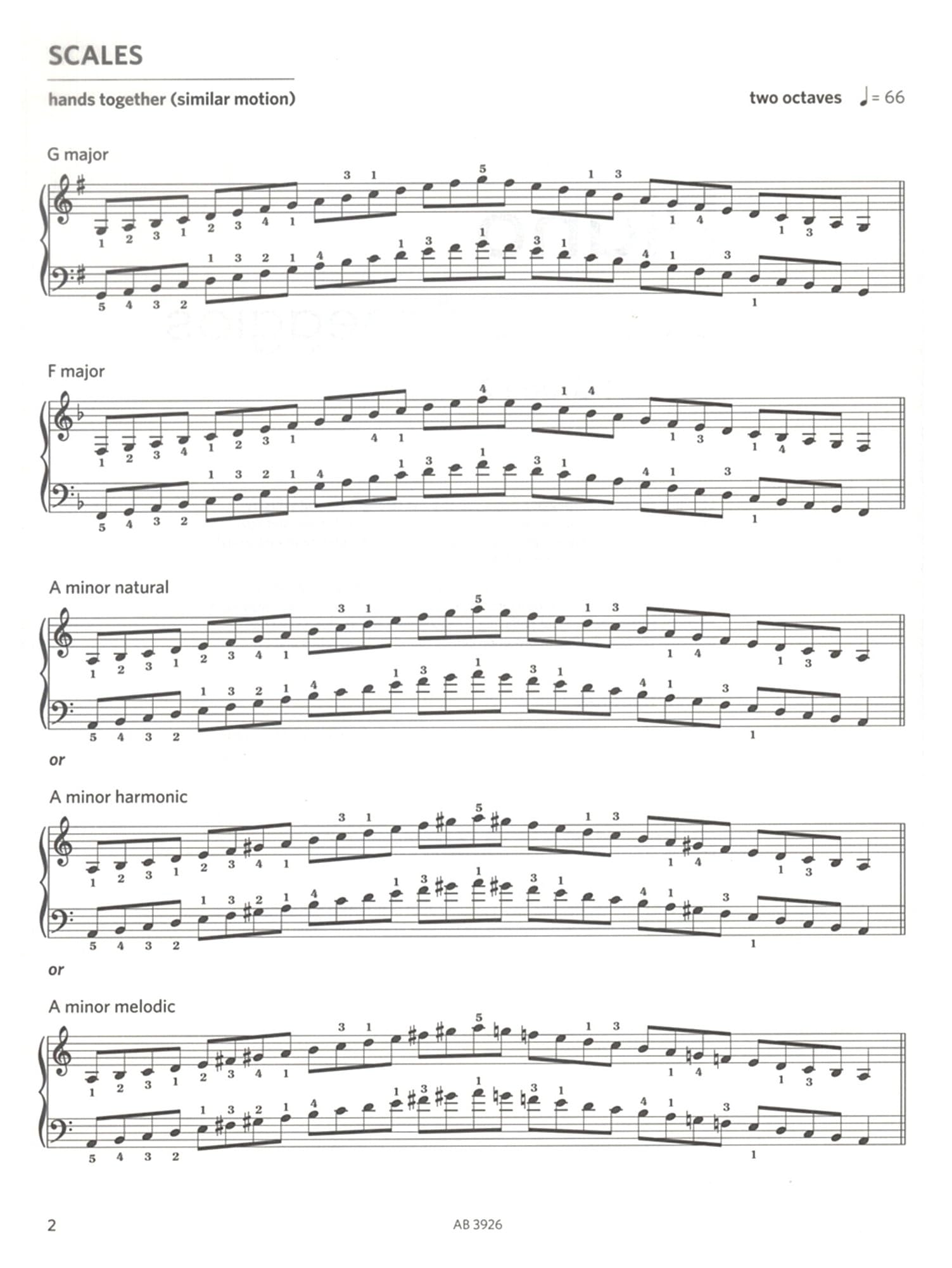 ABRSM: Scales, Arpeggios & Broken Chords for Piano (from 2009) Grade 2