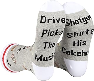 PXTIDY 2 PAIRS Winchester Brothers Socks Driver Gifts Sam Gift Driver Picks A Music Shotgun Shuts His Cake Hole Gift