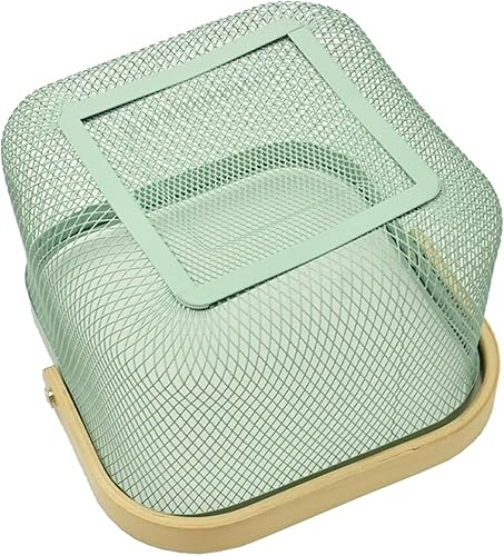 Miniatura 4 de Metal Mesh Steel Basket, Storage Organizer Basket Multi-functional Hanging Kitchen Basket Fruit Basket Bin with Bamboo Handle, 9.84 x 10.2 x 7 inch