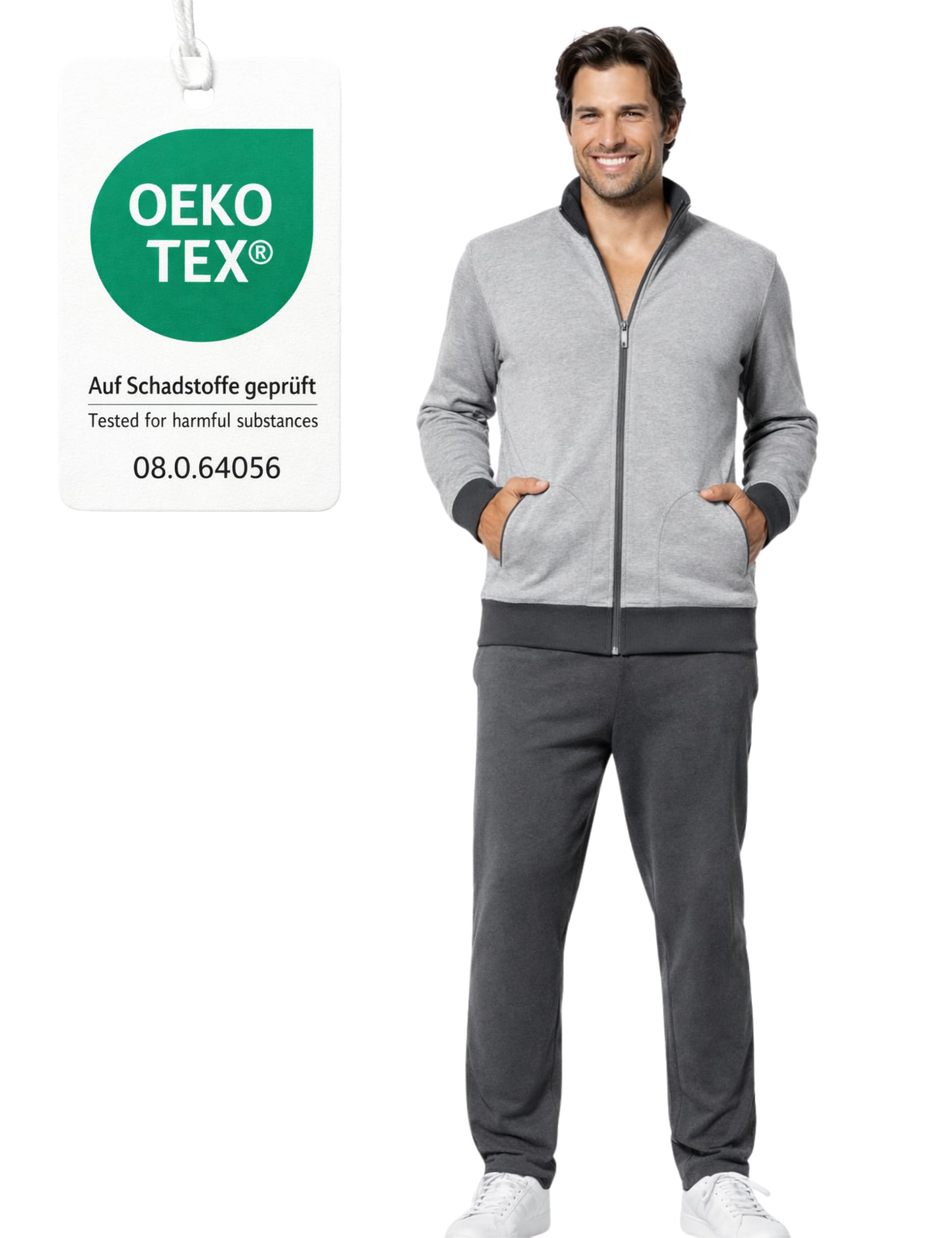 Morgenstern Chándal Hombre Completo Algodón Clásico Gris