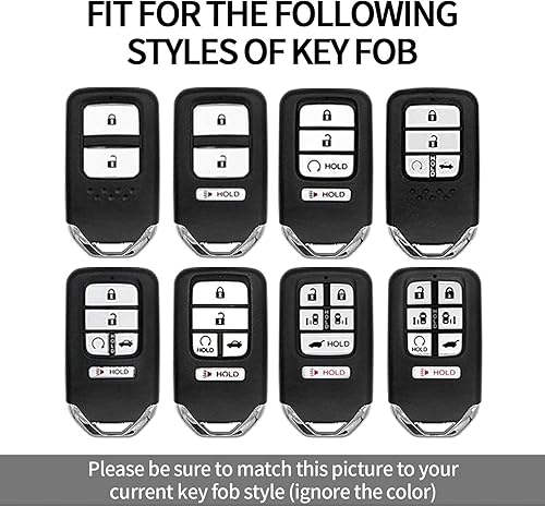 Miniatura 4 de TANGSEN Funda para llavero inteligente de poliuretano termoplástico plateado compatible con Honda Accord Hybrid CROSSTOUR CR-V CR-Z FIT HR-V ODYSSEY