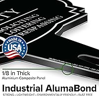 Vista 3 de My Sign Center - Cartel de propiedad privada "No Soliciting Loitering Trespassing" para enterrar, 13x13 pulgadas, ACM inoxidable, resistente a