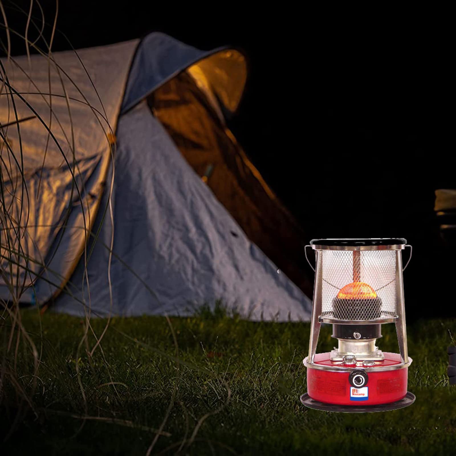 Outdoor Burner Stove Effiziente Heizung Ohne Strom Kerosin Dochte Herd for Camping Zelt Picknick 360° Surround Heizung Einstellbare Feuerkraft Rot/4.6L Weiß/6L (Size : 4.6L/Red) (4.6L/Red) Sport & Freizeit