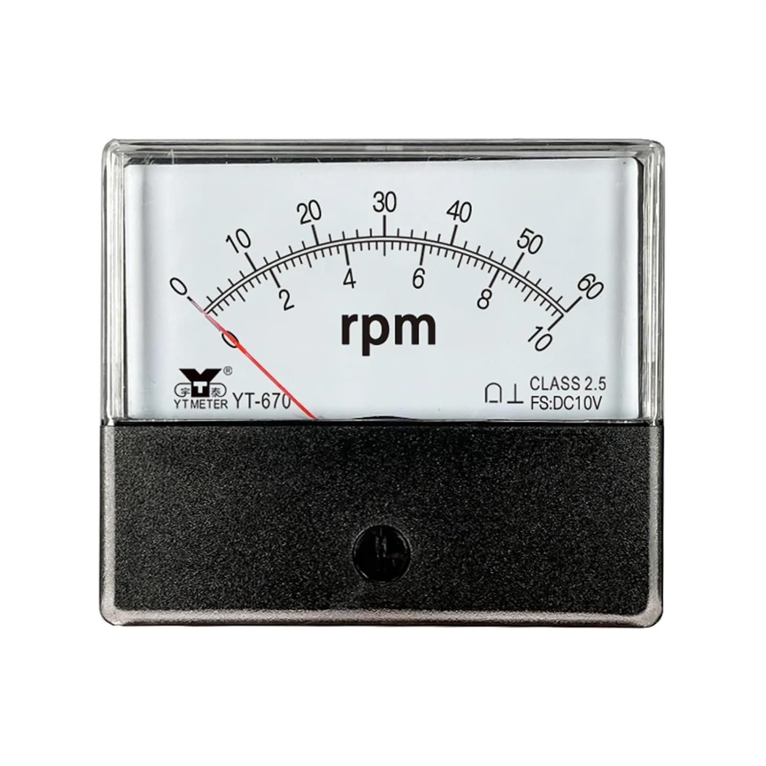 YT670 10V Voltage Tachometer Has Two Displays and Two Scales 60rpm 360rpm 1800rpm 2000rpm 4000rpm with Potentiometer DH670 CZ670 1Pcs(Size:1800rpm 60Hz 10V)