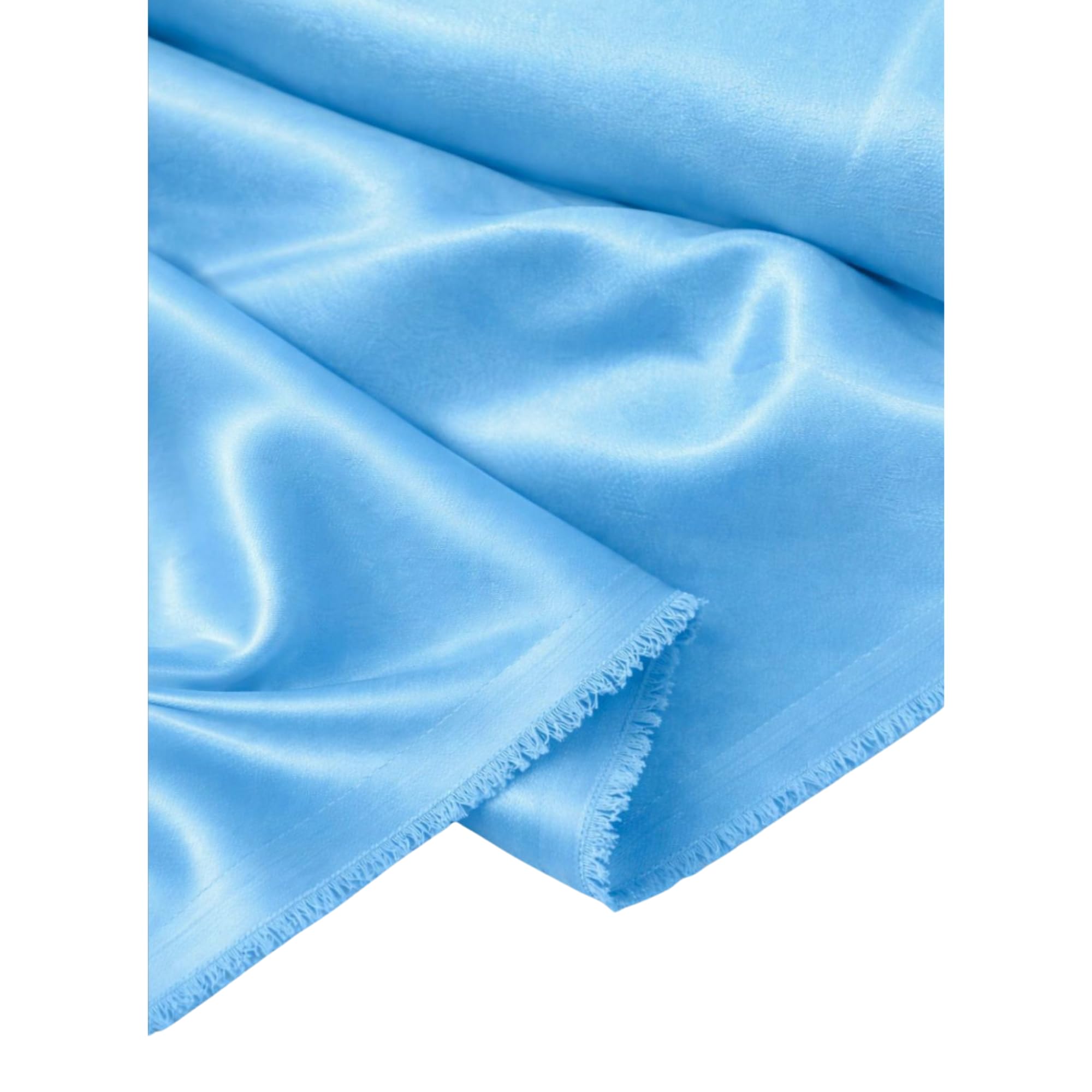 HUZASH Satin Solid Multi-Purpose Fabric | Light Blue | 2 Meter Unstitched Dress Material for Kurta, Kurti, Tops & Ethnic Wear-image-36