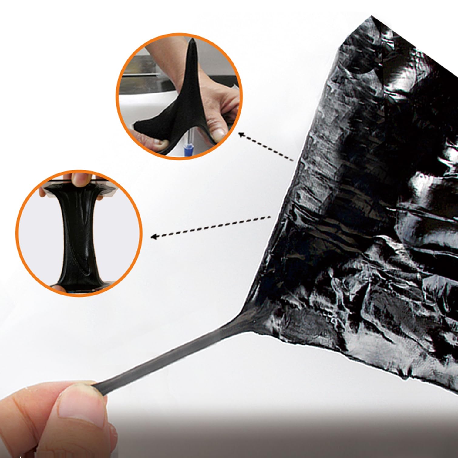 Nastro Di Riparazione Nero Da 10 Cm*1,5 M, Nastro Impermeabile, Nastro Impermeabile Nero, Riparazione Di Tubi Con Perdite, Nastro Impermeabile | Leroy Merlin - Foto 9