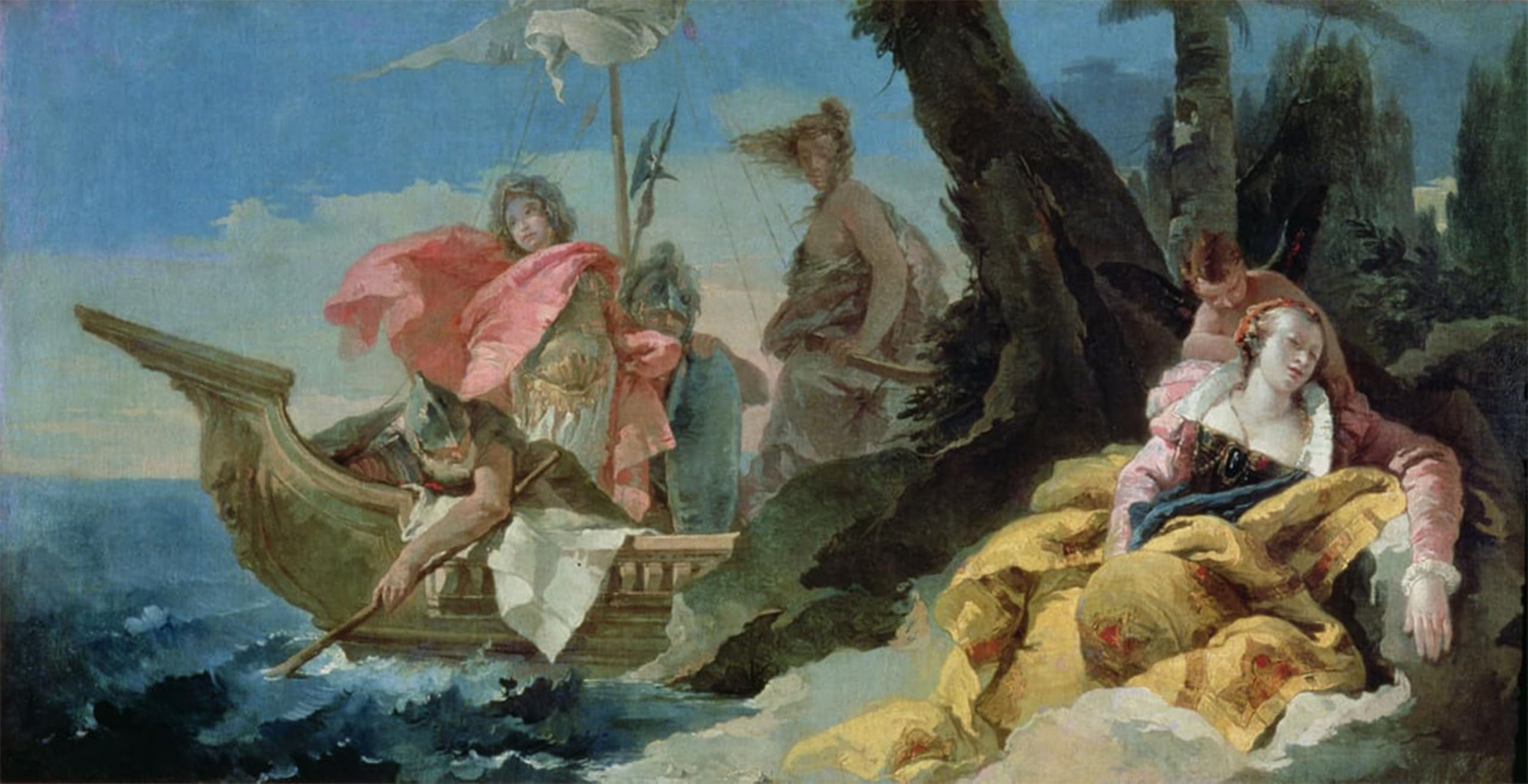 ARTXLXXBN Famous Painting Art Wall Decor Abstract Art Picture Rinaldo Abandons Armida by Battista Tiepolo Animal Pictures for Home Decor 60x90cm