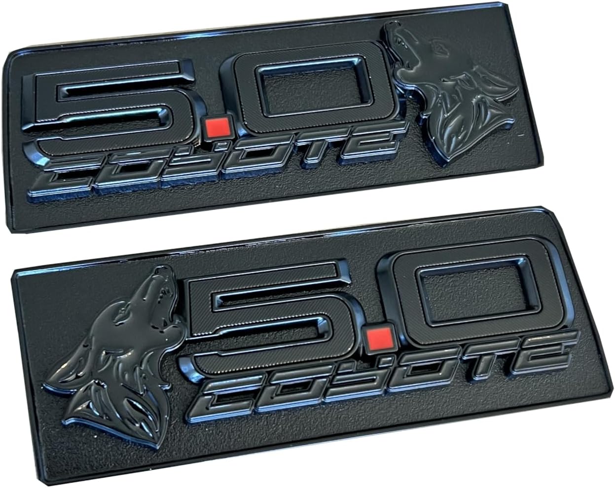 Coyote 5.0 Fender Badge Insert for 2021+ Ford F150 Fender Vents (Red/Black)