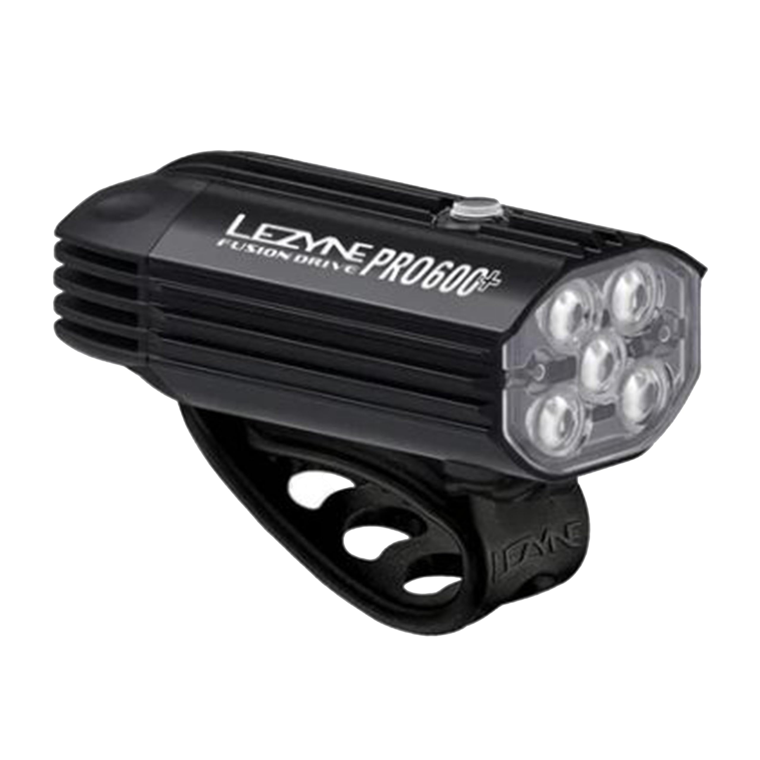 LEZYNE Fusion Drive Front Bicycle Light - Durable IPX7 Waterproof USB-C Rechargeable LED Bike Headlight with 3 Solid & 3 Flash Modes - Integrated Silicone Rubber Strap Mount - 500/600 Lumen Options
