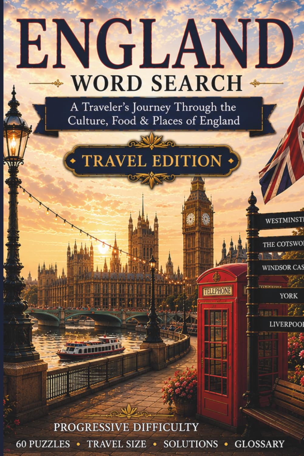 England Word Search: A Traveler's Journey Through the Culture, Food & Places of England (World Travel Word Search)